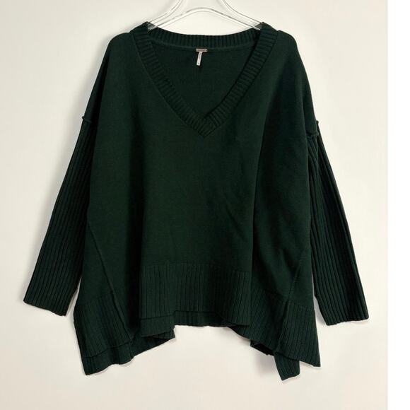 Free People Orion Sweater in Forest Green Size Small - Picture 2 of 6